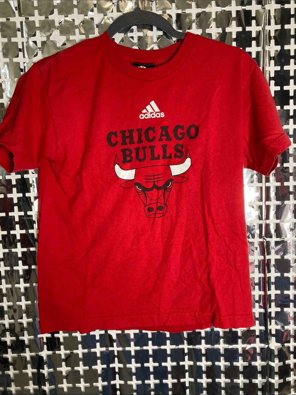 adidas Kids Chicago Bulls Red Team Tee